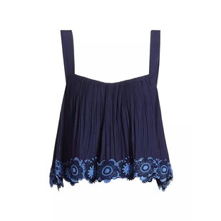 Brook 女装 Elizabeth 上衣 T恤 褶皱花卉下摆无袖 美国直邮Ramy