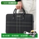 80653 格纹印花皮革公文手提包 99新未使用 韩国直邮BURBERRY