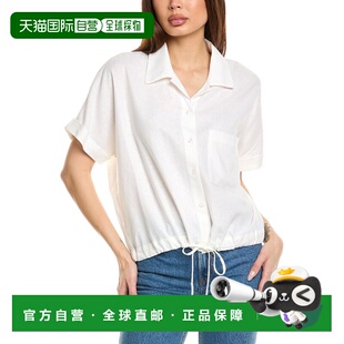 自营LNA Alpine Linen-Blend Button-Up Shirt - white 美国奥莱