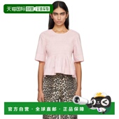 F96 女士 香港直邮GANNI 1h可退 Back 甘尼 Open 上装 粉色 Smock