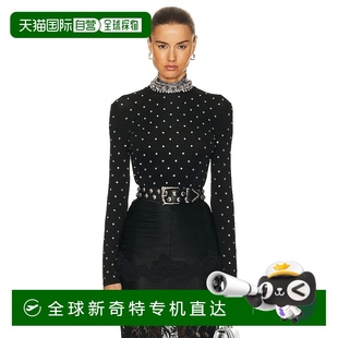 24AJTO618CU0014 1h可退 香港直邮Rabanne 女士 铆钉高领上衣