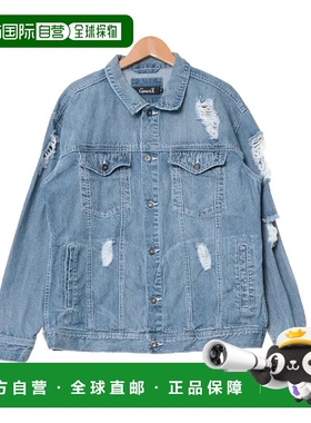 1h可退 日本直邮CavariA男女同款大版型损毁设计牛仔夹克 时尚潮