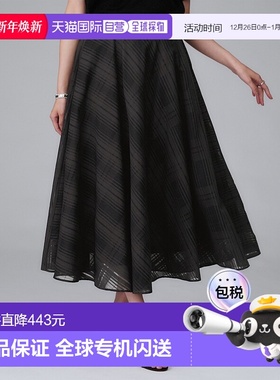 1h可退 日本直邮UNTITLED 女装 棉混纺 喇叭 轻盈透感 格纹半身裙