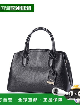 【日本直邮】Perche女士单肩包黑色易携带户外大容量经典时尚真皮