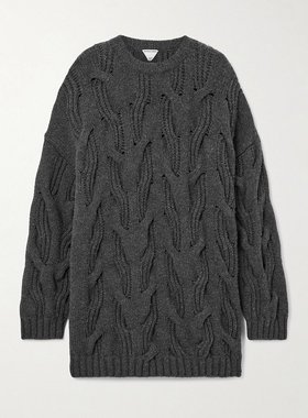Bottega Veneta 葆蝶家 女士 深灰羊毛宽松款毛衣 835406V5LO0