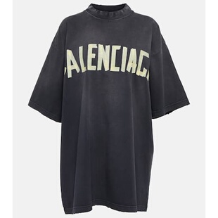 徽标棉质T恤 女士 Balenciaga 巴黎世家