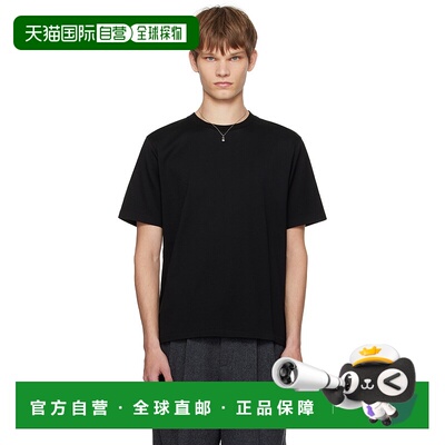 1h可退 香港直邮AURALEE 男士 黑色 Luster Plaiting T 恤 A00P02