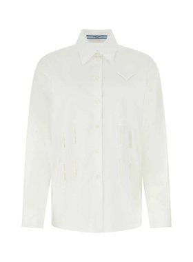 PRADA 女士衬衫 P470FGS2211XV2F0009-0 AW2024 白色
