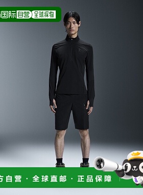 自营欧洲直邮On昂跑Explorer系列男士聚酯休闲裤黑色防水短裤