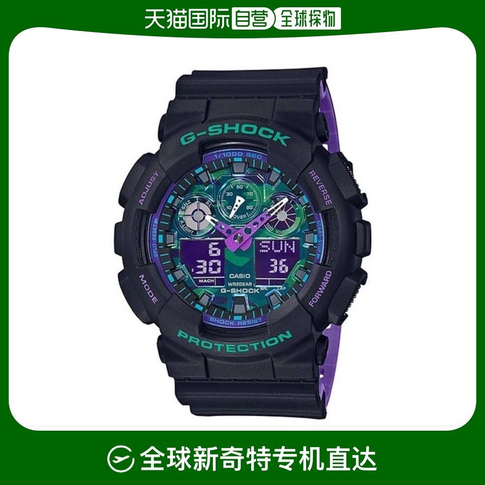 香港直邮卡西欧手表男gshock黑武士ga-100bl-1海洋之心海神学生电