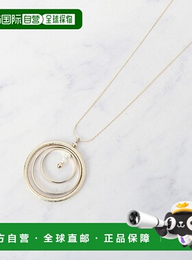 1h可退 日本直邮SHOO・LA・RUE 女士 三连圈 金属亚克力 调节式项链