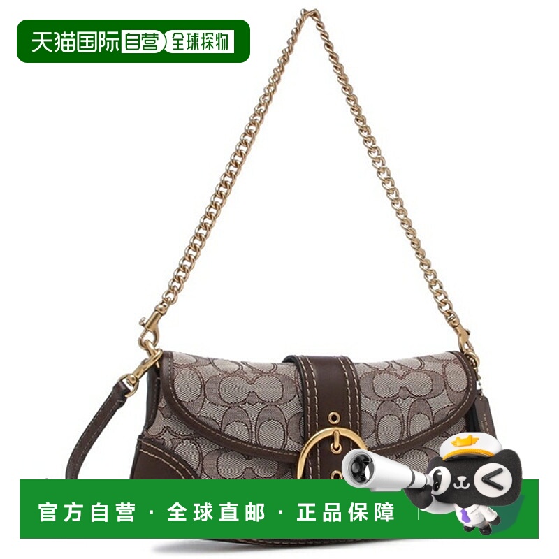 日本直邮Coach Soho Bag 25 经典提花单肩包棕色女士 CAN45 B4S0M