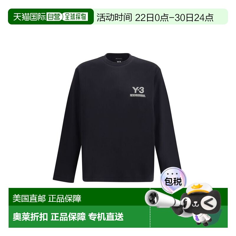 自营Y-3 Cotton Longsleeve Men's Shirt - black 美国奥莱直发 - 实物图