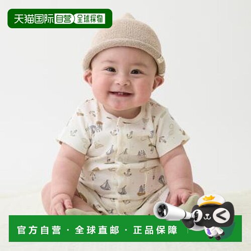 1h可退 日本直邮petit main 清凉加工 满印图案 连体衣 日本童装