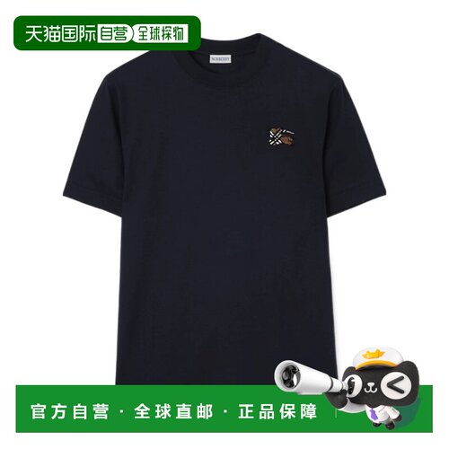 1h可退 香港直邮BURBERRY 男士T恤 81301441 CO 黑色 短袖T恤