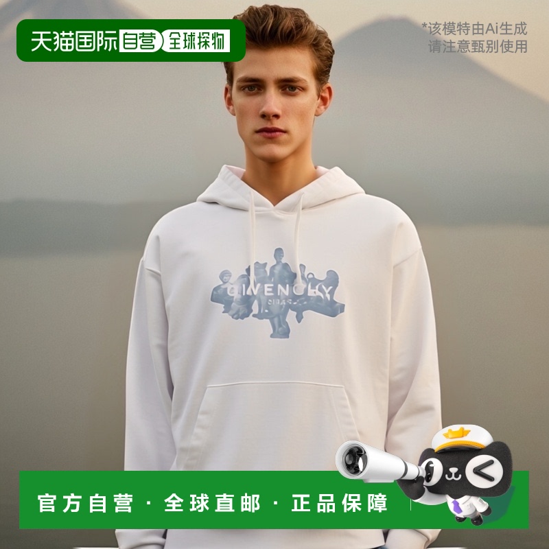 1h可退 香港直邮GIVENCHY 男士针织毛衣 BMJ0LA3YPL100 SS2025 白