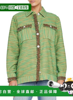 自营 l'agenceJeanine Tweed Shacket机构-黑色 美国奥莱直发外套