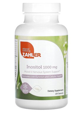 香港直发Zahler,肌醇，1,000 毫克，120 粒胶囊