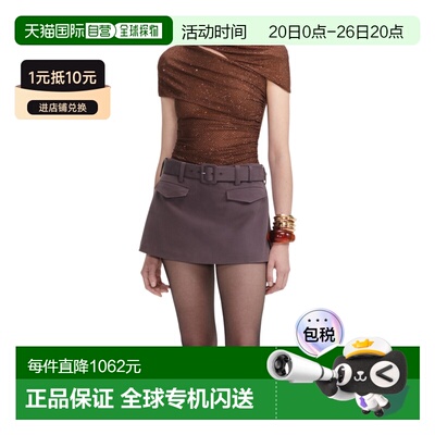 香港直邮SELF-PORTRAIT 女士背心吊带 AW25087TABR AW2025 棕色