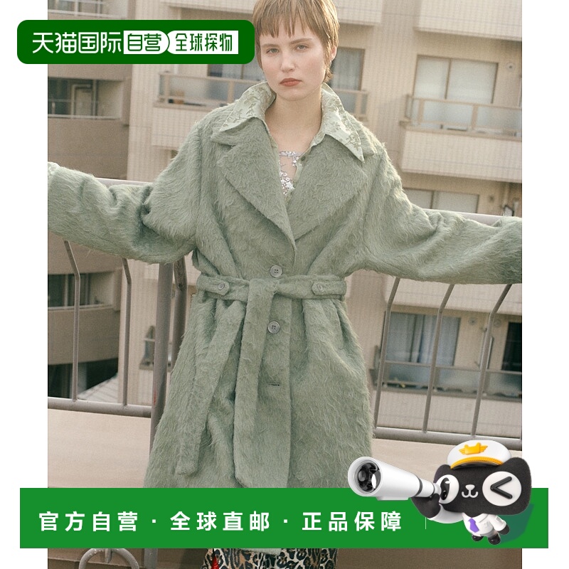 1h可退 日本直邮yae 女装 宽松半身系带 仿毛绒质感外套 YE000000