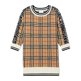 Kids Burberry 博柏利童装 女童格纹豹纹连衣裙 8029168