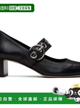 香港直邮aeyde 女士 黑色 Lina Eyelet 玛丽珍鞋 A11PU0661001001