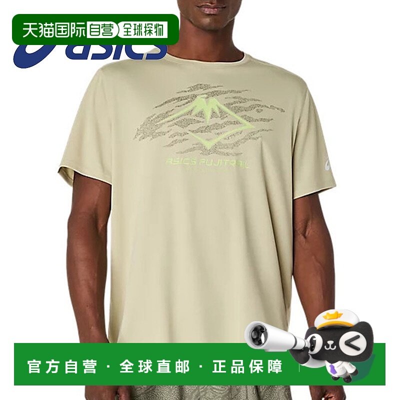 日本直邮ASICS 男士短袖越野跑衬衫透气舒适适合越野跑运动俱乐部,运动服/休闲服装,跑步T恤,淘宝优惠券,粉丝福利购,淘宝优惠卷