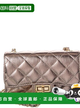 自营Persaman New York Jennie Metallic Quilted Leather Crossb