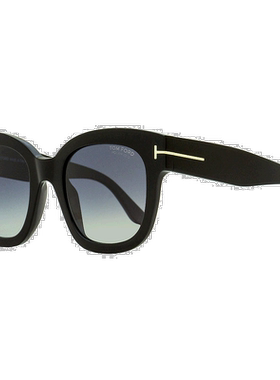 自营 Tom Ford 女式 Beatrix-02 太阳镜 TF613 01D 黑色 52 毫米
