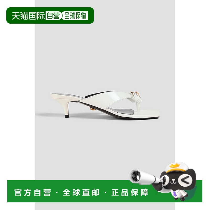 1h可退 香港直邮Versace 范思哲 女士 Medusa 蝴蝶结漆皮凉拖 101