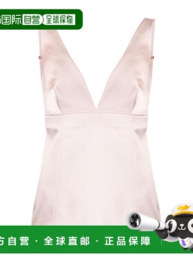 香港直邮GIVENCHY 女士衬衫 BW60PK114P271 SS2020 粉红色 v领缎