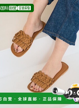 1h可退 日本直邮官方授权 SOFI 编织真皮凉鞋平底时尚舒适牛皮