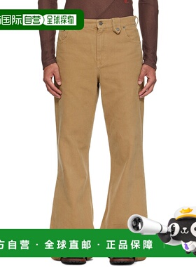 1h可退 香港直邮潮奢 EGONLAB. 男士 驼色 Samy Wide Leg 牛仔裤
