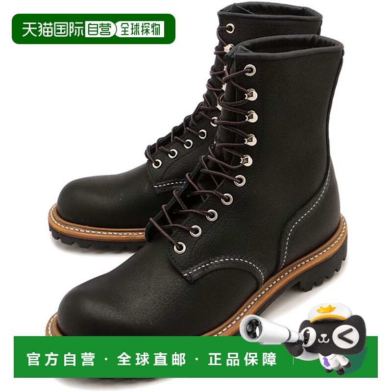 日本直邮RedWing 男士 8 英寸伐木者工作靴D宽度 [4501 FW25] 黑