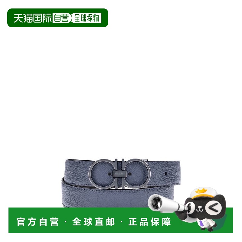 自营salvatore ferragamoBlue Calf Leather Bos Taurus Regular