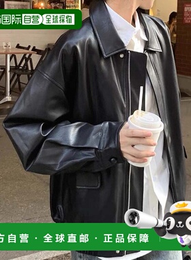 1h可退 日本直邮WEGO 女装宽松仿皮夹克 韩版秋冬外套 DF25AU08L0