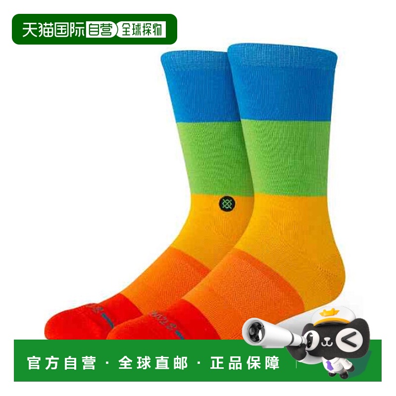 1h可退 日本直邮STANCE男女同款Polaroid联名复古彩虹设计中筒袜#