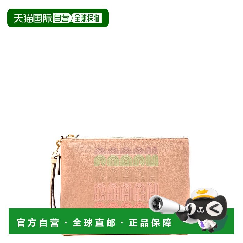 香港直邮Coach蔻驰 女包女士手拿包69187SS2021粉红