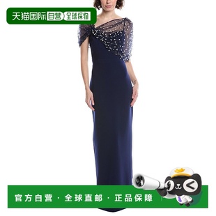 Louella blue Pearl Gown 美国奥莱直发连衣裙 Shawl 自营Theia