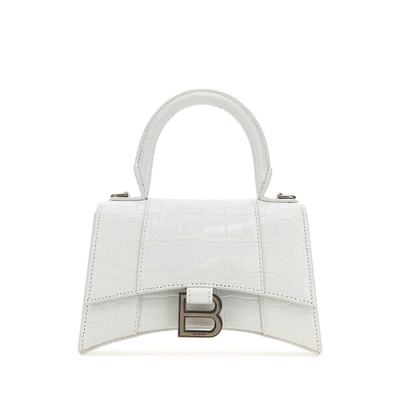 潮奢 Balenciaga 巴黎世家 女士 White leather XS Hourglass h