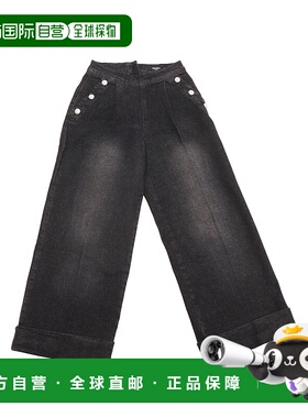 1h可退 香港直邮BALMAIN 男童长裤 BV6C40Z2424921 AW2024 黑色