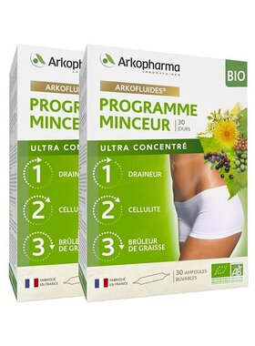 欧洲直邮Arkopharma绿色纤体口服液3部曲30x15ml 2盒 纤体减脂
