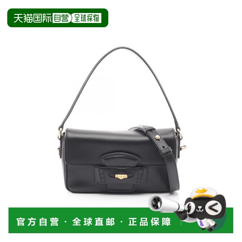日本直邮中古Miu Miu缪缪女包A级95新Handbag手包牛皮斜挎包黑色