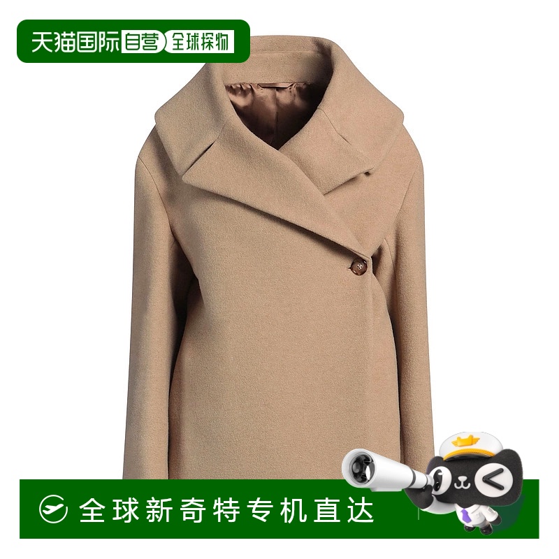 香港直邮潮奢 TOTÊME 女士 大衣 brown棕色 舒适时尚羊毛