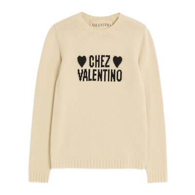 VALENTINO 女士针织衫 BKC66S9JLR8E AW2025 花色 圆领长袖毛衣