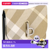 新款 日本直邮BURBERRY博柏利三折钱包黑色女士经典 大牌简约风时尚