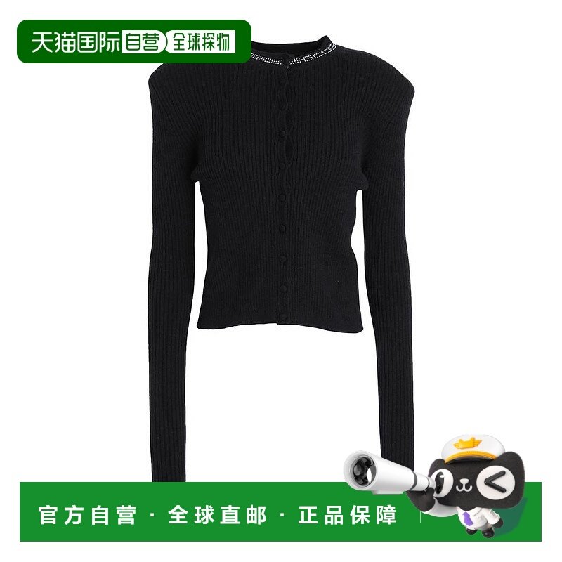 1h可退 【美国直邮】GCDS 女士开衫毛衣 纯色针织 品牌标志 轻质