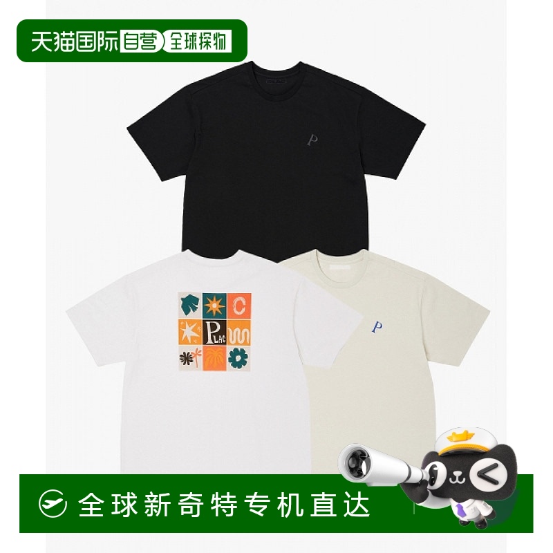 1h可退 韩国直邮plac  上装T恤短袖