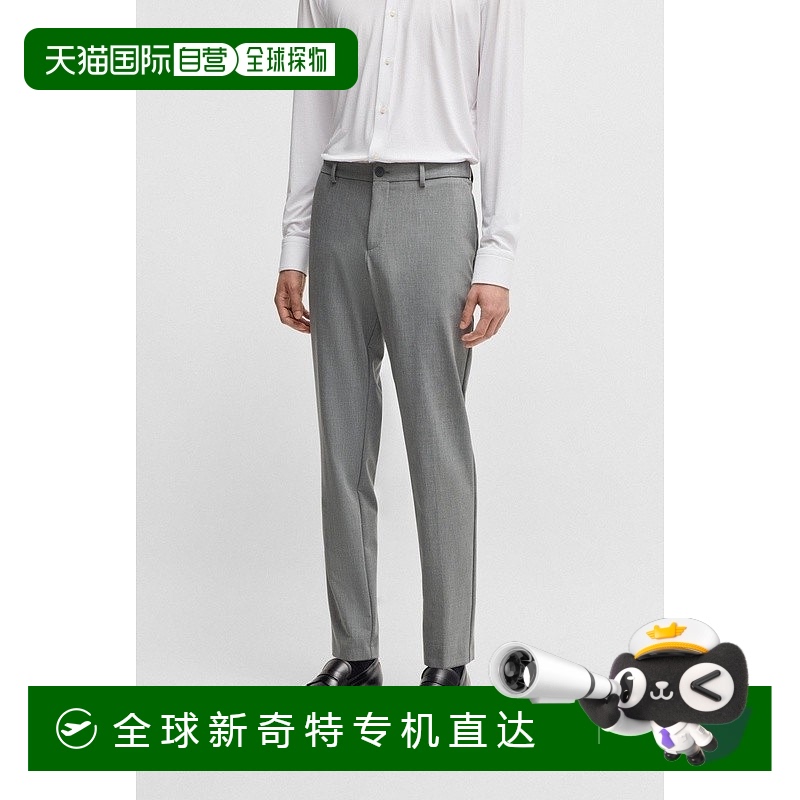 欧洲直邮HUGO BOSS雨果BOSS BLACK采用高性能弹力面料制成修身裤