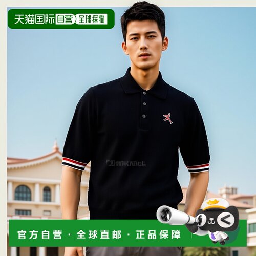 韩国直邮Thom Browne MKP056A Y3007 短袖珠地网眼领T恤衫